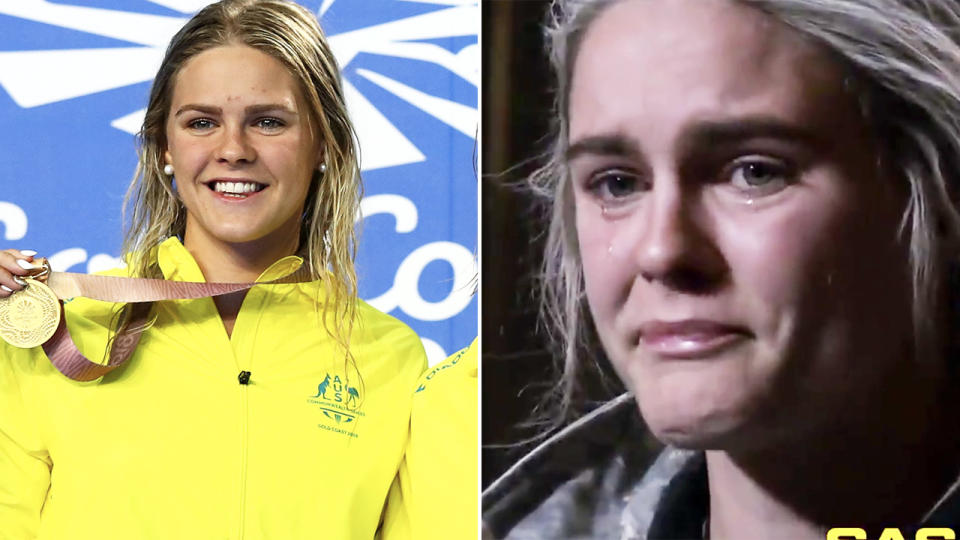 Shayna Jack, pictured here breaking down in tears on SAS Australia.