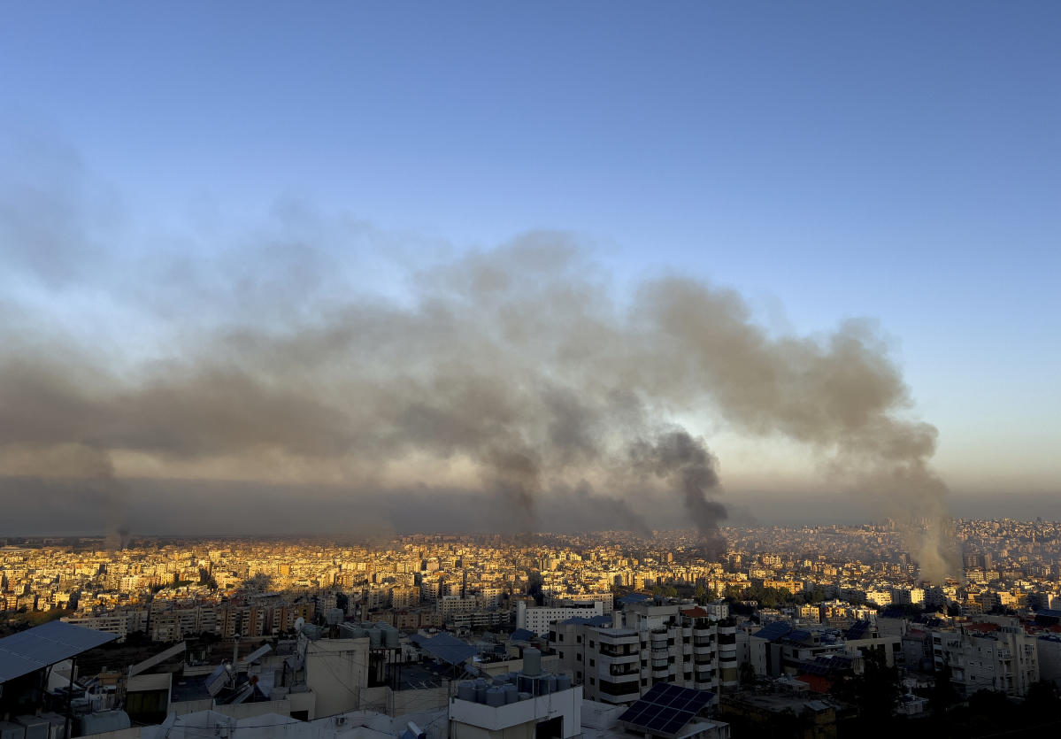 Israel-Hamas war latest: Smoke rises from Beirut’s southern suburbs after a night of Israeli attacks