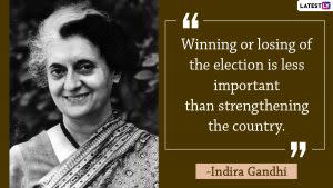 Quotes by Indira Gandhi| (Photo Credits: File Image)