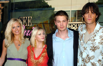 Paris Hilton , Elisha Cuthbert , Chad Michael Murray and Jared Padalecki at Kitson in Beverly Hills for Warner Bros. Pictures' House of Wax