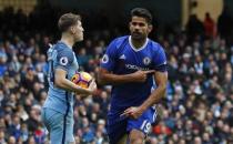 Britain Football Soccer - Manchester City v Chelsea - Premier League - Etihad Stadium - 3/12/16 Chelsea's Diego Costa celebrates scoring their first goal and points to his armband in respect of the victims of the Colombia plane crash containing the Chapecoense players and staff Action Images via Reuters / Jason Cairnduff Livepic