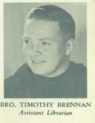 Rev. Timothy Brennan in the 1964 Delbarton yearbook