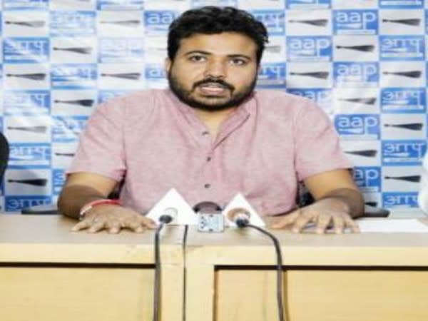 Durgesh Pathak, AAP party senior leader and party's MCD in-charge during a press conference in New Delhi on Tuesday. (Photo/ANI)