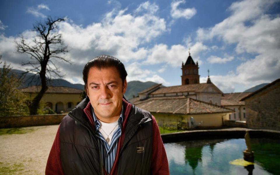 Benjamin Harnwell at the Trisulti monastery south of Rome - AFP