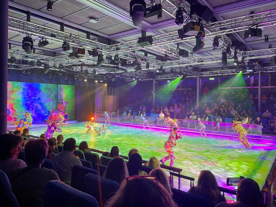 The ice skating show on the Wonder of the Seas