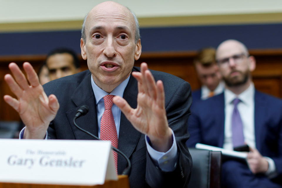 U.S. Securities and Exchange Commission (SEC) Chairman Gary Gensler testifies before a House Financial Services Committee oversight hearing on Capitol Hill in Washington, U.S. September 27, 2023.  REUTERS/Jonathan Ernst
