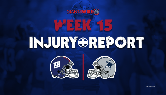 Cowboys vs. Giants Injury Report — Week 1