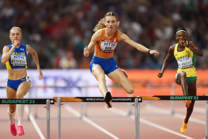 Netherland's Femke Bol in the 400m hurdles
