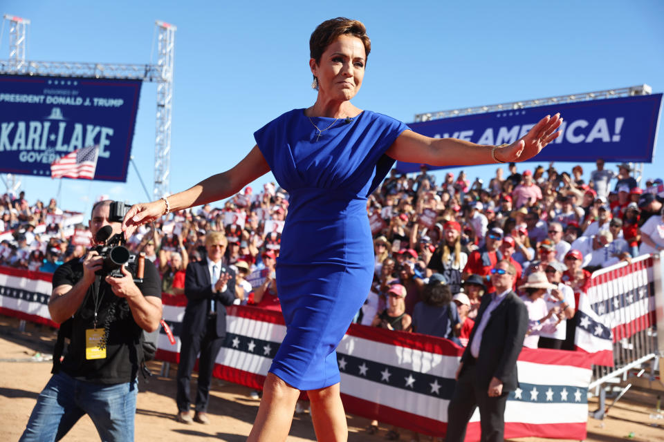 Arizona Republican gubernatorial candidate Kari Lake (Mario Tama / Getty Images file)