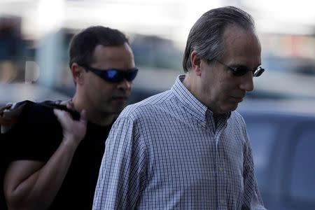 REFILE - CORRECTING TITLE Former director of National Olympics Committee Leonardo Gryner arrives to Federal Police headquarters in Rio de Janeiro, Brazil, October 5, 2017. REUTERS/Bruno Kelly