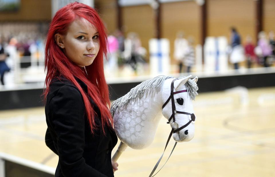 Young Girls In Finland Are Pretending to Ride Horses