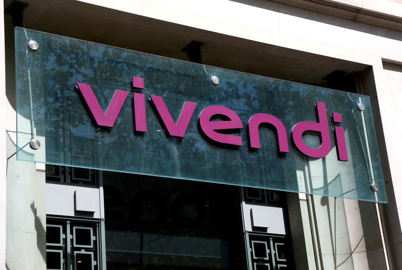 FILE PHOTO: FILE PHOTO: FILE PHOTO: French media giant Vivendi's logo in Paris
