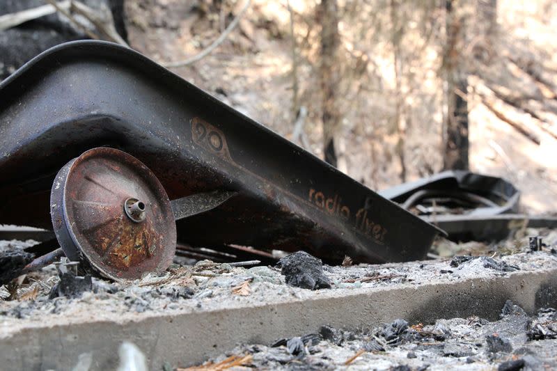 CZU Lightning Complex fire, in Brookdale, California