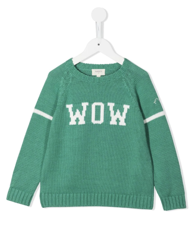 NANOS 'wow' knit cotton jumper