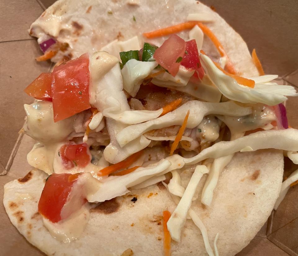 Kozmo's Grille offered its chef's special fish tacos at Celebrity Cuisine.