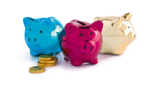<b>Ceramic pig money box and chocolate coins</b><br><br>These money boxes won't actually contain pennies but chocolate coins are equally exciting. <br><br><b><a href="http://www.waitrose.com/" rel="nofollow noopener" target="_blank" data-ylk="slk:Waitrose;elm:context_link;itc:0;sec:content-canvas" class="link ">Waitrose</a>, £3.99</b>