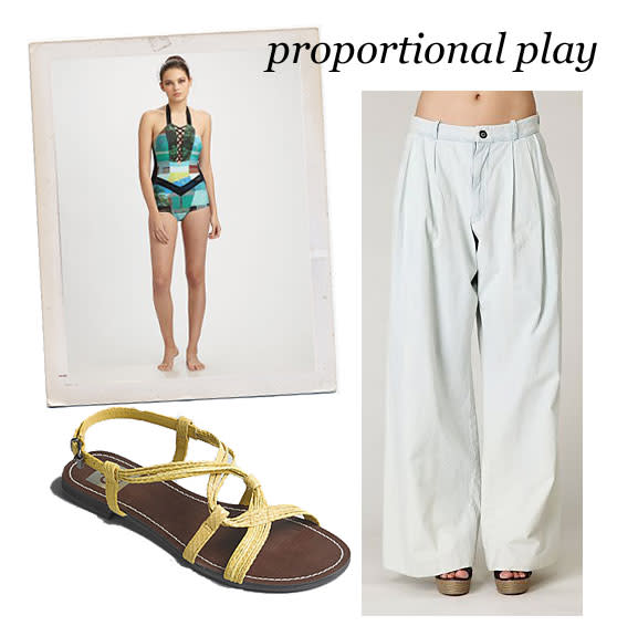 Swimsuit Styling: Slouchy Tailored