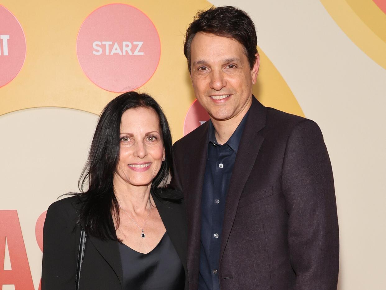 Phyllis Fierro and Ralph Macchio attend the premiere of "Gaslit" at Metropolitan Museum of Art on April 18, 2022 in New York City