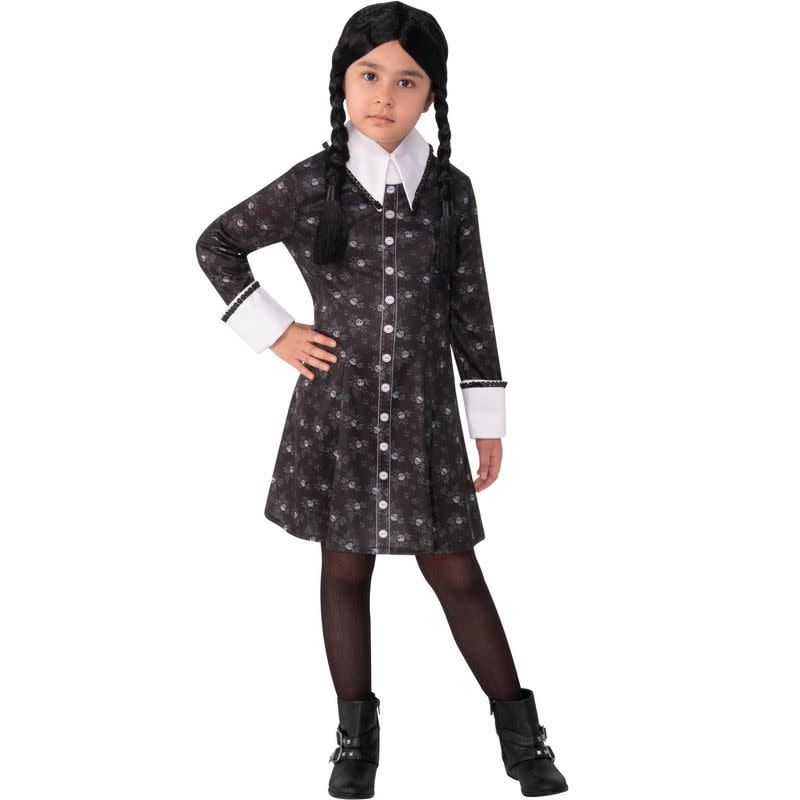 <p><a href="https://go.redirectingat.com?id=74968X1596630&url=https%3A%2F%2Fwww.target.com%2Fp%2Frubies-addams-family-wednesday-child-costume%2F-%2FA-86738564&sref=https%3A%2F%2Fwww.bestproducts.com%2Flifestyle%2Fg3023%2Fwednesday-addams-costume-dress%2F" rel="nofollow noopener" target="_blank" data-ylk="slk:Shop Now;elm:context_link;itc:0;sec:content-canvas" class="link ">Shop Now</a></p><p>Addams Family: Wednesday Child Costume</p><p>target.com</p><p>$42.09</p>