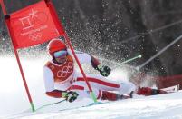 Alpine Skiing - Pyeongchang 2018 Winter Olympics - Men's Giant Slalom - Yongpyong Alpine Centre - Pyeongchang, South Korea - February 18, 2018 - Marcel Hirscher of Austria competes. REUTERS/Stefano Rellandini