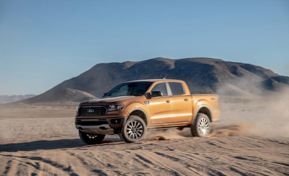 <p>To make crawling and holding a low speed easy, Trail Control acts as a sort of off-road cruise control, using the engine and brakes to keep the Ranger at a preset speed without the driver having to touch the pedals.</p>