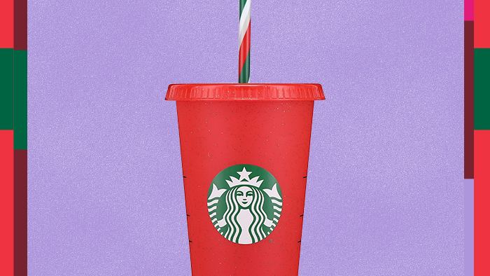 starbucks glitter red gold cup