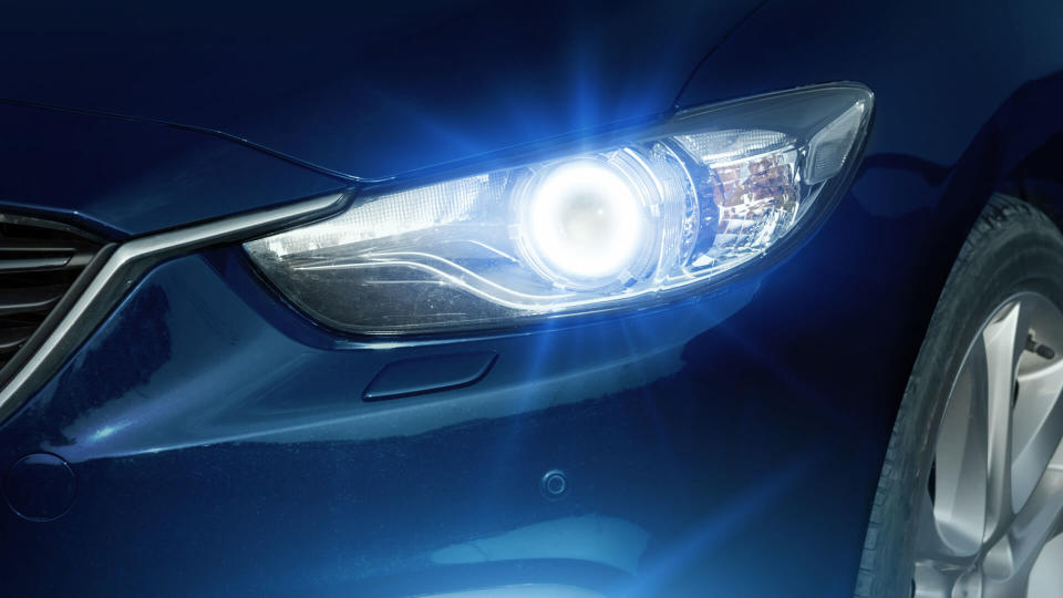 Angel eyes xenon headlight glowing optics lens - Image.