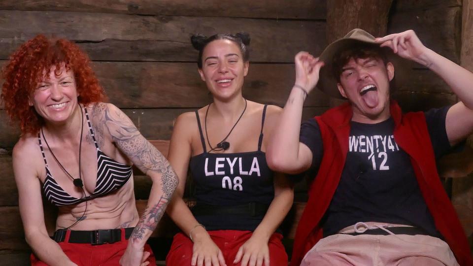 Tag 17 im Dschungelcamp: Lucy Diakovska, Leyla Lahour und Twenty4Tim stehen im IBES-Finale und kämpfen um die Dschungelkrone (Bild: RTL)