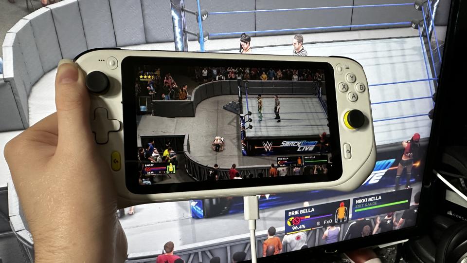 WWE 2K19 streaming to the Logitech G Cloud