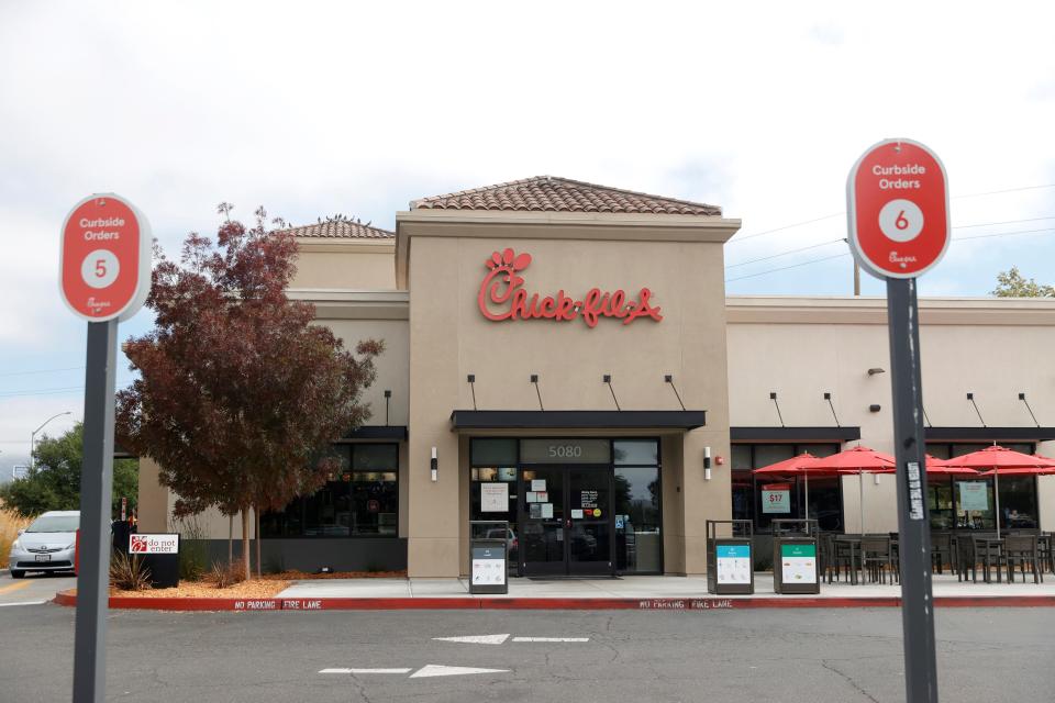 Most Chick-fil-A restaurants close at 6 p.m. New Year&#39;s Day.