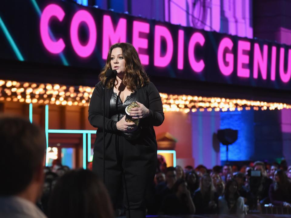Melissa McCarthy accepts the Comedic Genius Award in 2016.