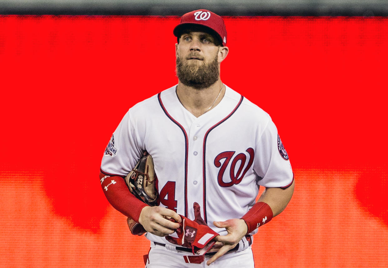 Officials from multiple major league teams have traveled to Nevada to meet with Bryce Harper. (Getty Images)