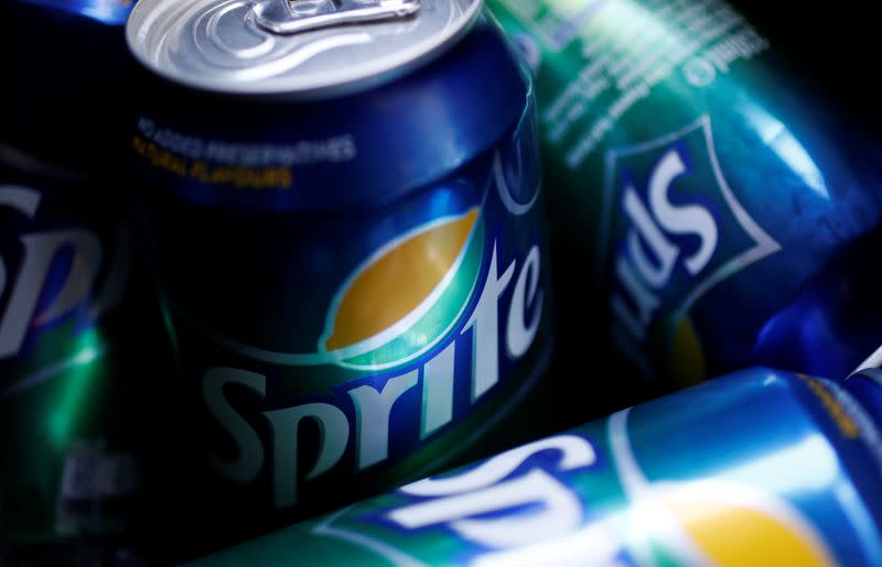 FILE PHOTO: Sprite cans are pictured in London