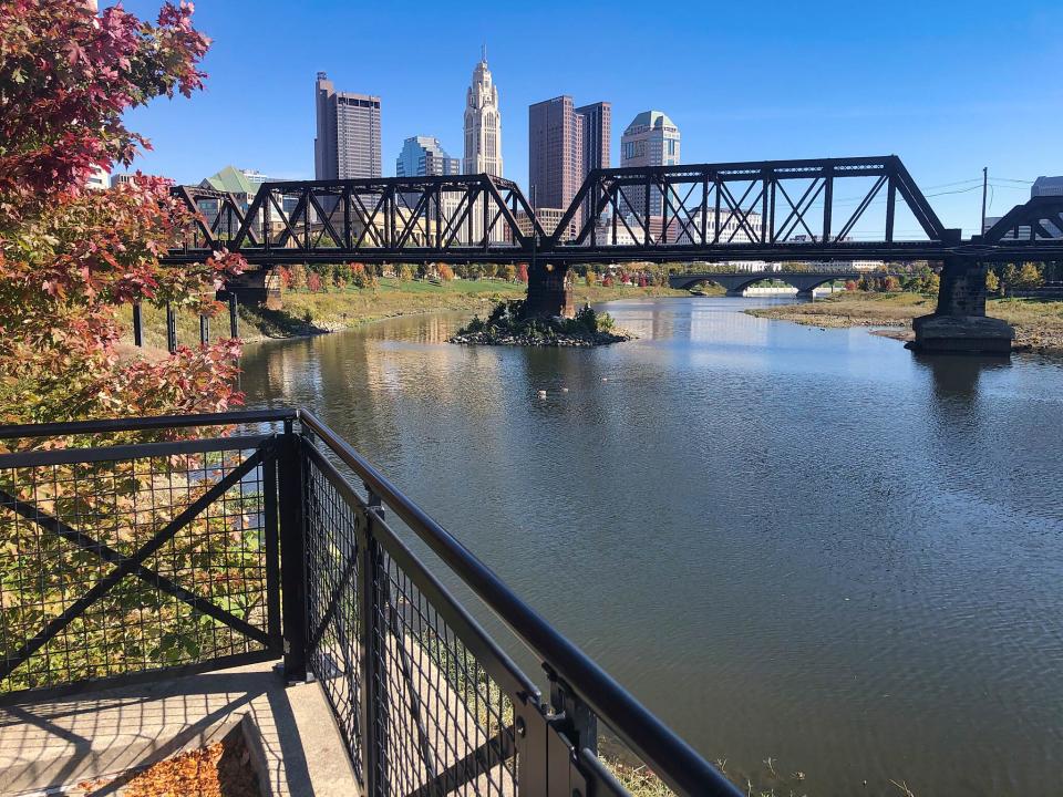 The view from along the Scioto Greenway Trail.