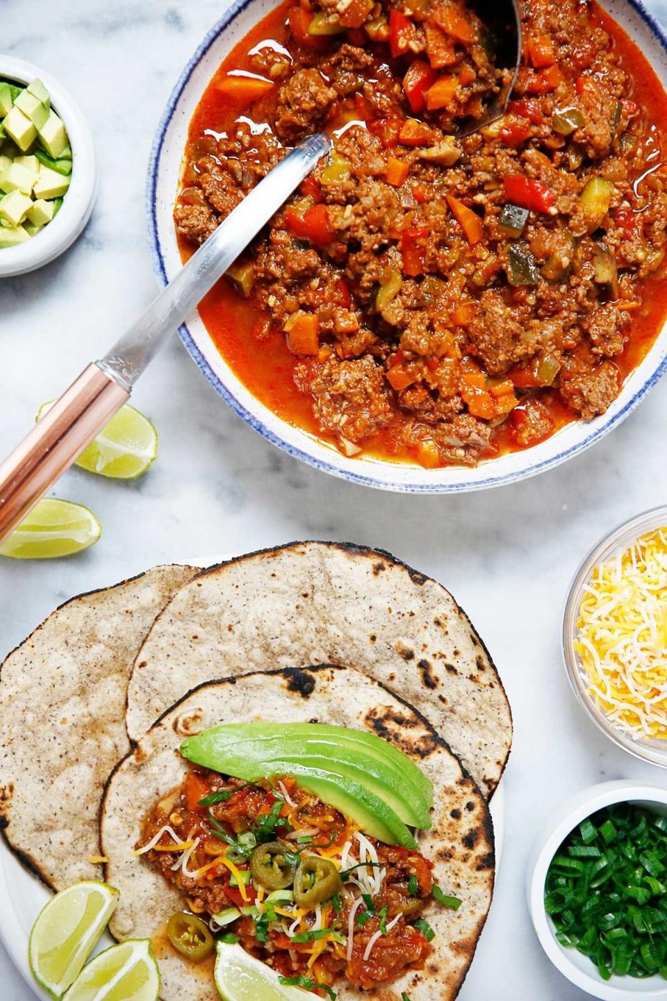 <strong>Get the <a href="https://lexiscleankitchen.com/best-taco-meat/" target="_blank" rel="noopener noreferrer">Best Instant Pot Taco Meat</a> recipe from Lexi's Clean Kitchen.</strong>