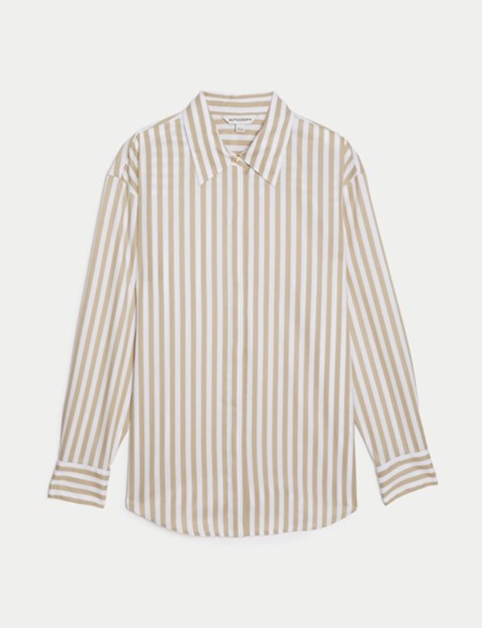 Pure cotton striped collared shirt, £49.50, marksandspencer.com (M&S)