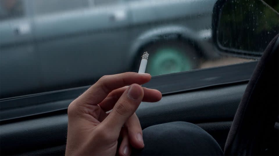 Since July 2009, smoking in a car with a child under the age of 16 has been illegal in Australia. Source: Getty