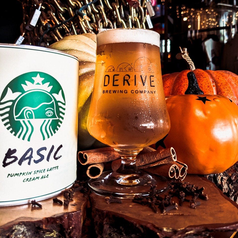 Pumpkin Spice Latte Cream Ale, from Derive Brewing Co., includes flavors including coffee.