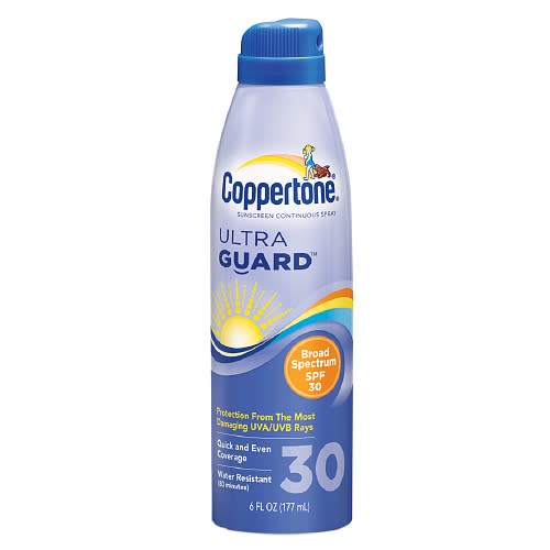 From the king of sunscreen, Coppertone’s spray formula is one of the best. It goes on evenly, absorbs quickly, and offers UVA/UVB protection — perfect for the beach, the pool, and everywhere in between. Coppertone UltraGuard Sunscreen Continuous Spray SPF 30 ($10) 