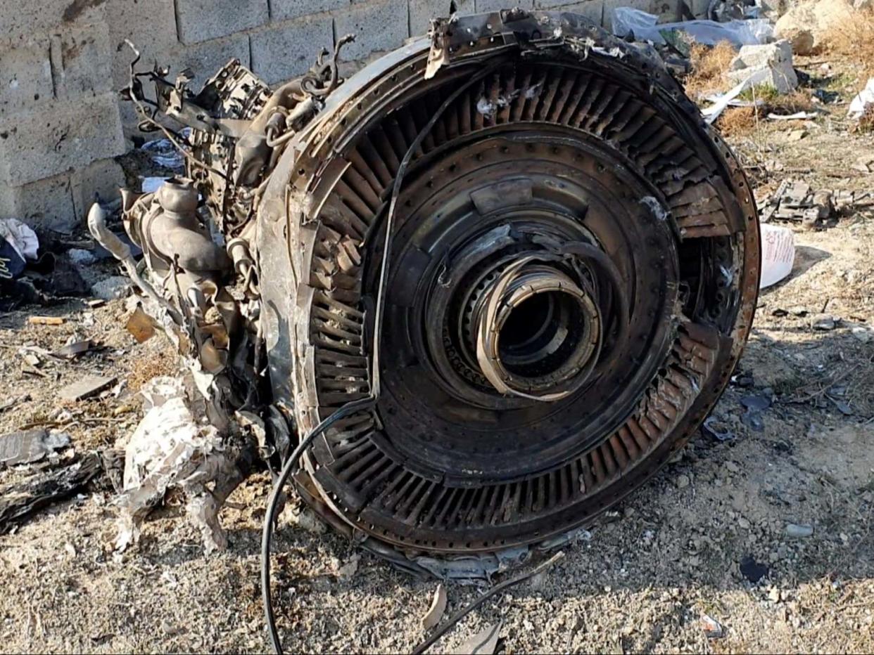 General view of the debris of the Ukraine International Airlines, flight PS752, Boeing 737-800 plane: Reuters