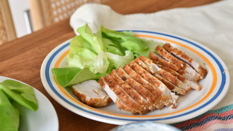 sliced fried pork chop