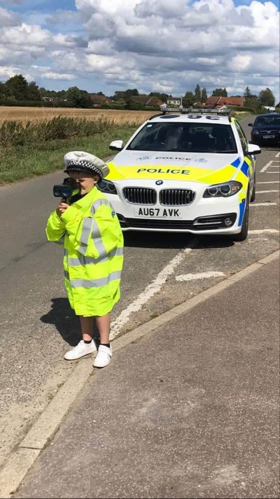 Harry said his favourite part of the day was using the speed gun (Claire Cannell)