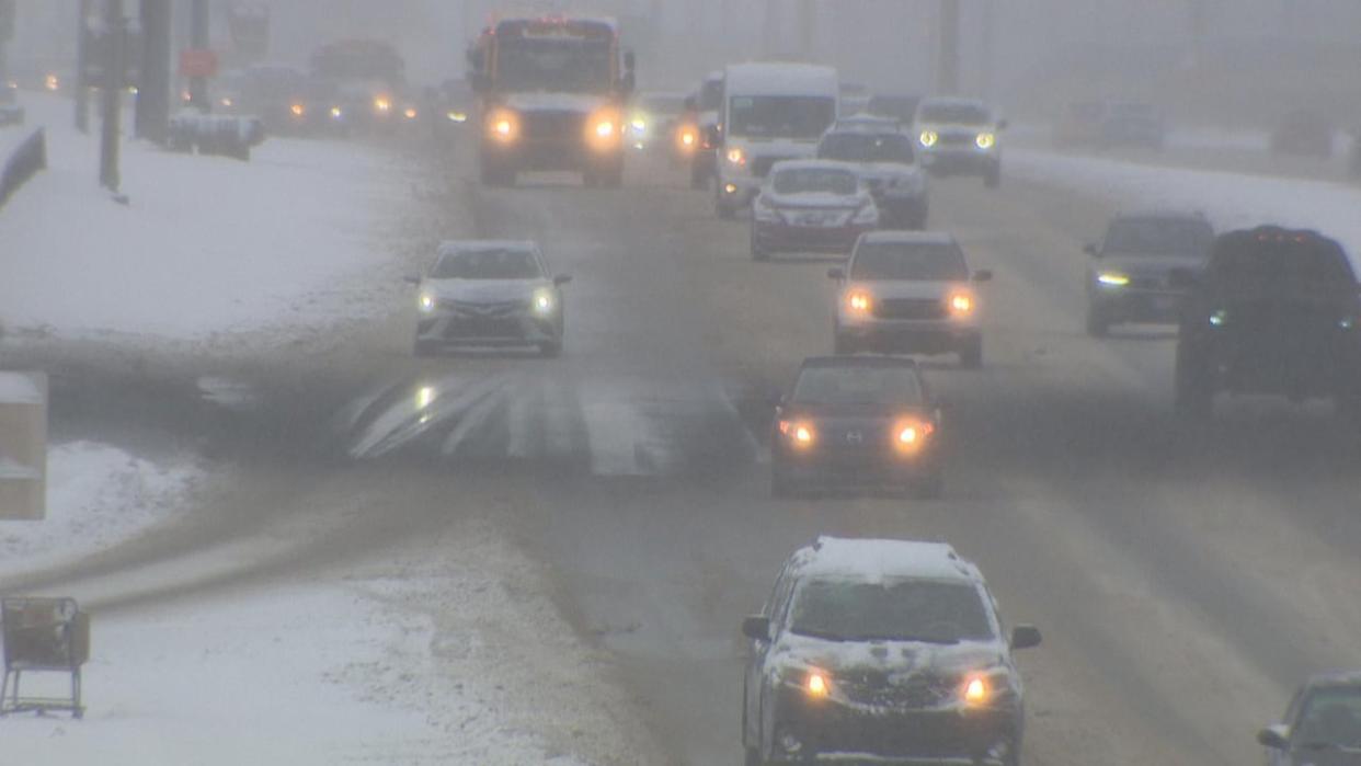Calgary drivers got their first taste of winter driving of the season on Tuesday morning after upwards of 10 cm of snow fell overnight.  (CBC - image credit)