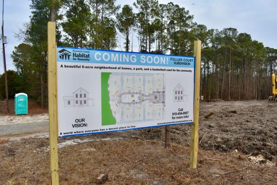 Brunswick County Habitat for Humanity is in the process of building a 10-home subdivision on Highland Hills Drive NE in Leland.