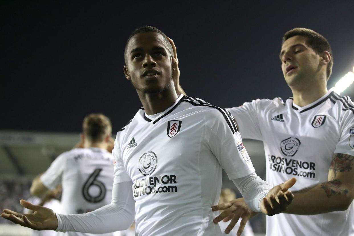 Lift off: Ryan Sessegnon celebrates with Aleksandar Mitrovic after scoring the opening goal against Millwall last Friday: PA