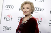 FILE - Cloris Leachman attends the premiere of "The Comedian" during the 2016 AFI Fest on Nov. 11, 2016, in Los Angeles. Leachman stars in the faith-based film "I Can Only Imagine" which has made over $22 million in just six days of release on a $7 million budget. Leachman, a character actor whose depth of talent brought her an Oscar for the "The Last Picture Show" and Emmys for her comedic work in "The Mary Tyler Moore Show" and other TV series, has died. She was 94. (Photo by Richard Shotwell/Invision/AP, File)