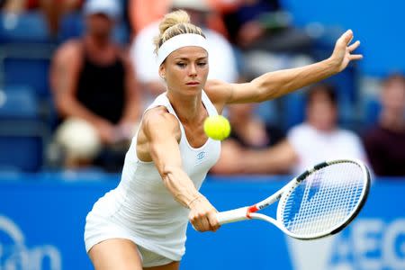 Tennis - WTA Premier - Aegon Classic - Edgbaston Priory Club, Birmingham, Britain - June 22, 2017 Italy's Camila Giorgi in action against Ukraine's Elina Svitolina during the second round Action Images via Reuters/Peter Cziborra