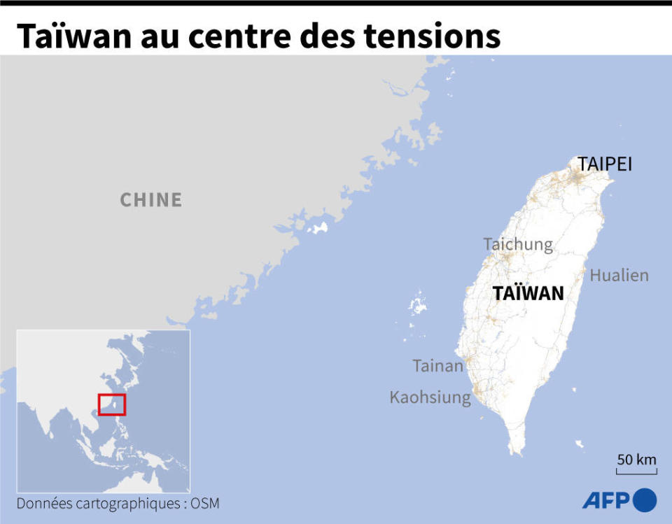 La Chine et Taïwan sont séparées par le détroit de Taïwan, où les tensions sont permanentes.