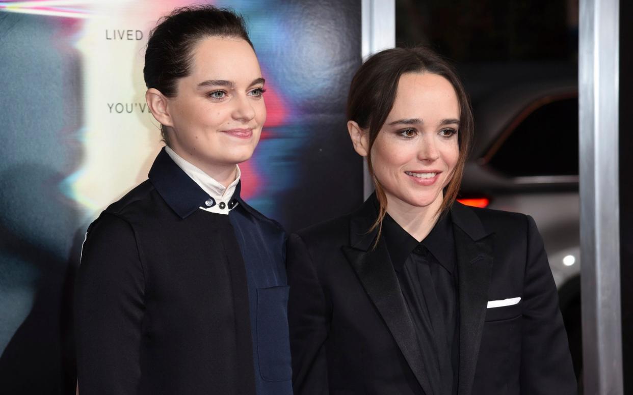 Emma Portner, left, and Ellen Page  - AP