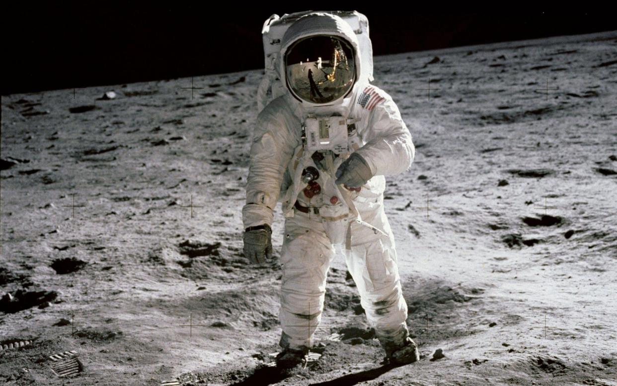 Buzz Aldrin walks on the Moon on July 20 1969 - REX
